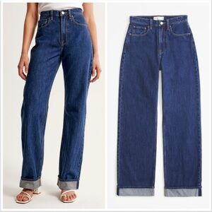abercrombie Women's High Rise Loose Jean size 24